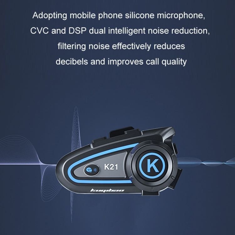 KUQIBAO Motorcycle Helmet Long-lasting Water-resistant Bluetooth-compatible Headset with Light(Hard Microphone)