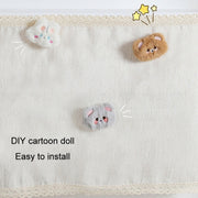 Air Conditioner Windshield Anti-Direct Blow Baby Windshield Curtain Dust Cover, Model: Gray Bear