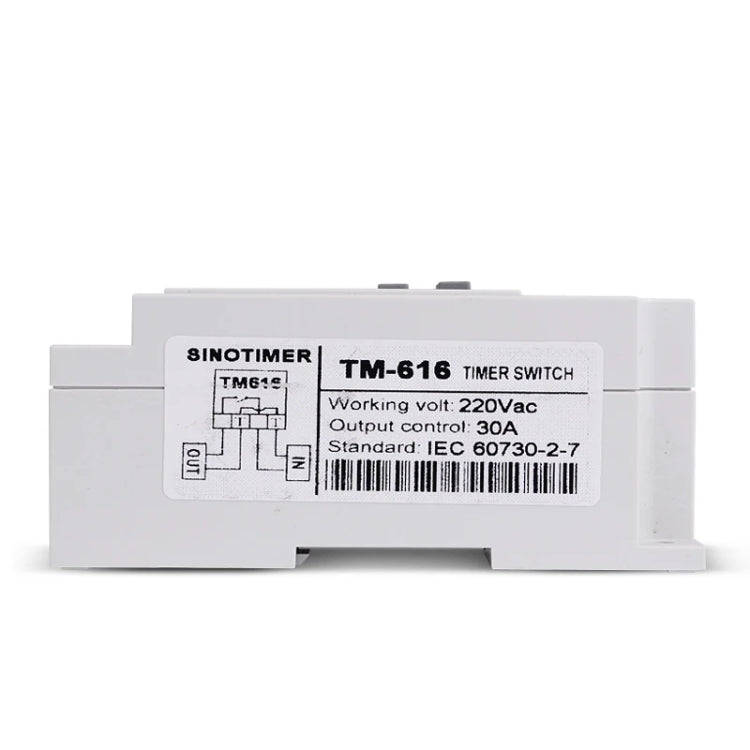 SINOTIMER TM616W-2 220V 30A Weekly Programmable Digital Timer Switch Relay Control