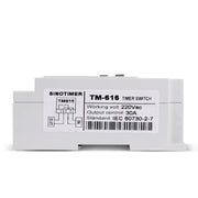 SINOTIMER TM616W-4 12V 30A Weekly Programmable Digital Timer Switch Relay Control