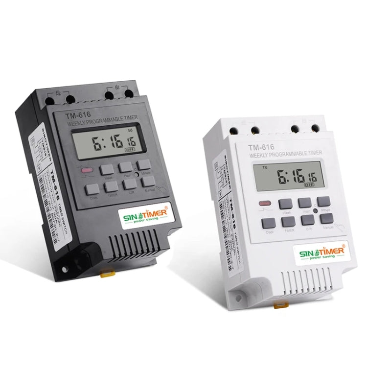 SINOTIMER TM616W-4 12V 30A Weekly Programmable Digital Timer Switch Relay Control