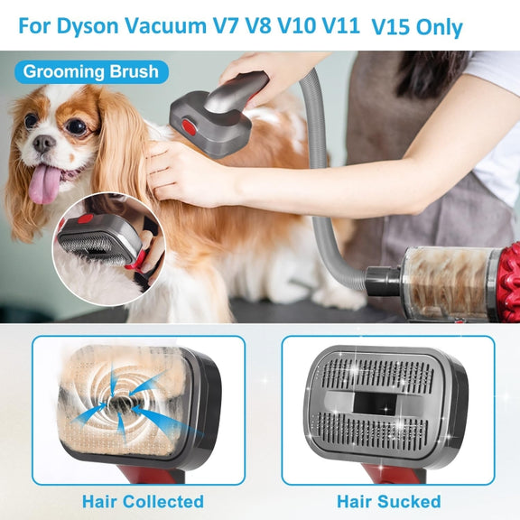 For Dyson V7 V8 V10 V11 V15 Pet 3 In 1 Grooming Suction Head Set Without Hose