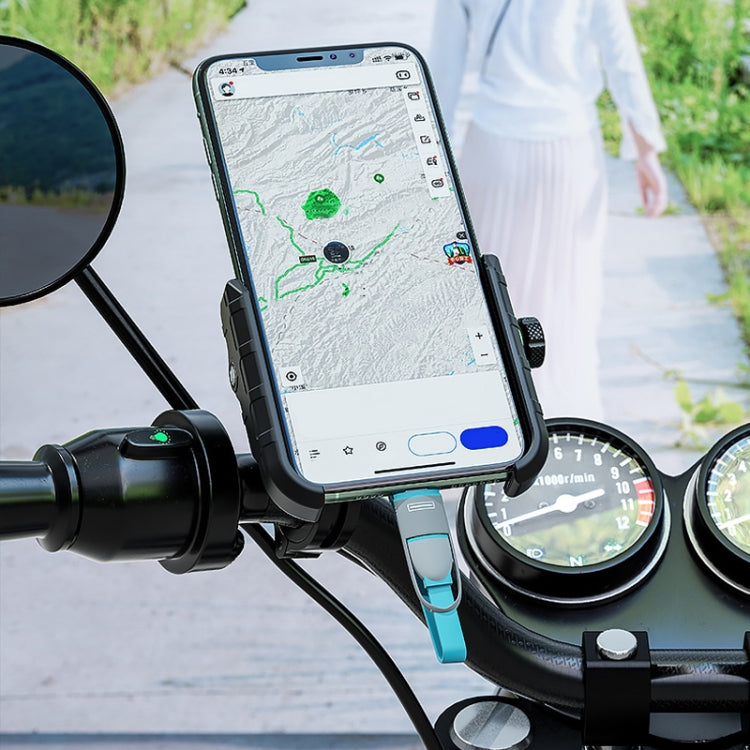 Kewig M8 Motorcycle Navigation Phone Holder Outdoor Riding Charging Bracket(Red)