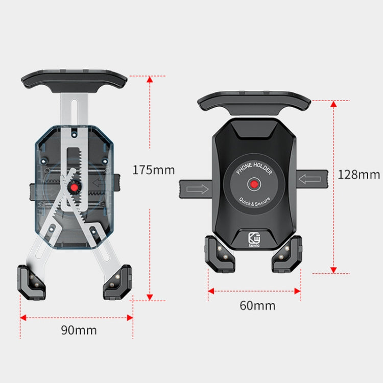 Kewig Motorcycle Heightened Navigation Bracket Outdoor Riding Anti-Theft Cell Phone Holder, Model: M14-C4