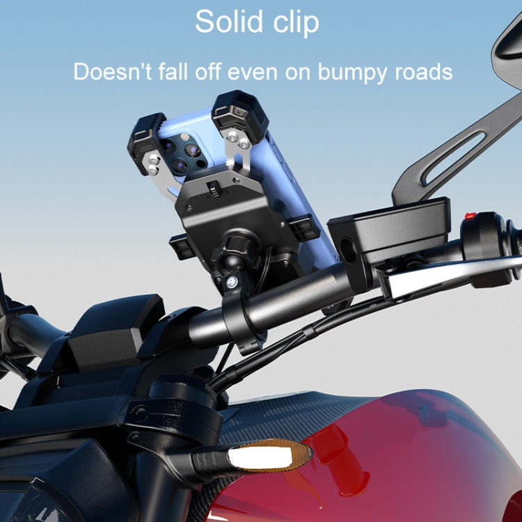 Kewig Motorcycle Navigation Phone Holder Outdoor Riding Charging Bracket, Model: M11-G2-A1