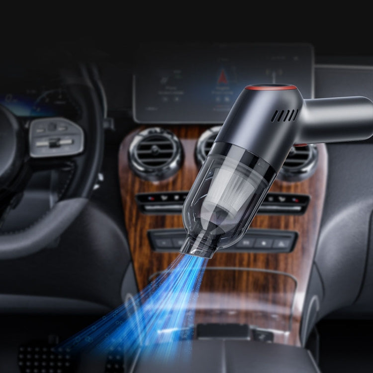Wireless Charging Car Vacuum Cleaner Mini Handheld High Power Wet and Dry Vacuum Cleaner, Color: Blue