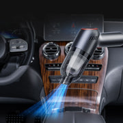 Wireless Charging Car Vacuum Cleaner Mini Handheld High Power Wet and Dry Vacuum Cleaner, Color: Blue