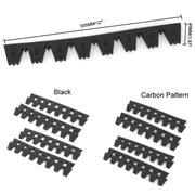 8pcs /Set Car Bumper Serrated Anti-collision Plate Decoration(Carbon Pattern)