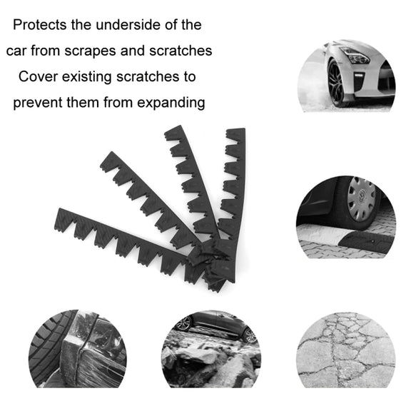 8pcs /Set Car Bumper Serrated Anti-collision Plate Decoration(Carbon Pattern)