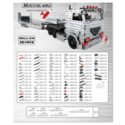 2011pcs / Box ZBToys Building Blocks Mechanical Toys Hand-Assembled Remote Control Trailer Metal Model