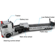 2011pcs / Box ZBToys Building Blocks Mechanical Toys Hand-Assembled Remote Control Trailer Metal Model