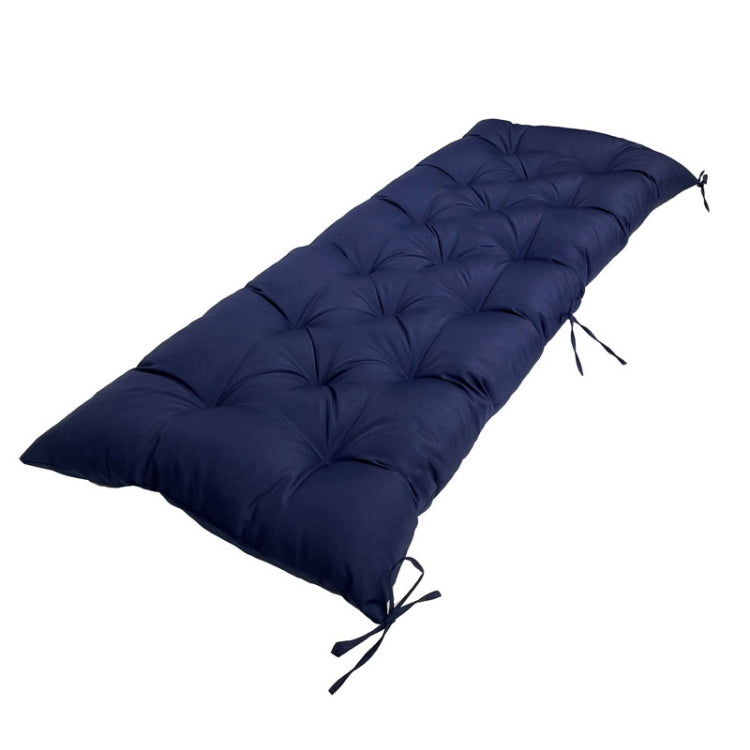 100x50x8cm Outdoor Bench Water-resistant Sunscreen Thickened Soft Cushion(Navy Blue)