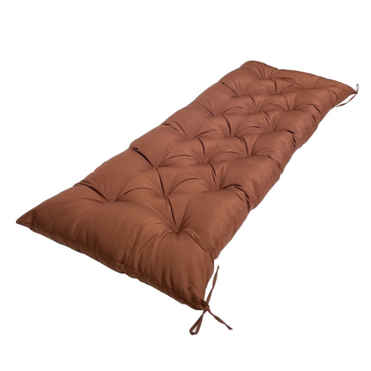100x50x8cm Outdoor Bench Water-resistant Sunscreen Thickened Soft Cushion(Deep Coffee)