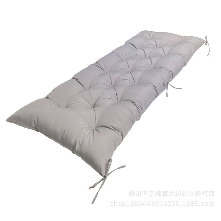 150x50x8cm Outdoor Bench Water-resistant Sunscreen Thickened Soft Cushion(Light Gray)
