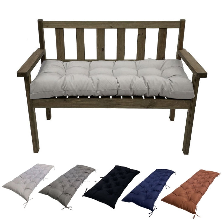 100x50x8cm Outdoor Bench Water-resistant Sunscreen Thickened Soft Cushion(Light Gray)