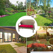 100x50x8cm Outdoor Bench Water-resistant Sunscreen Thickened Soft Cushion(Light Gray)