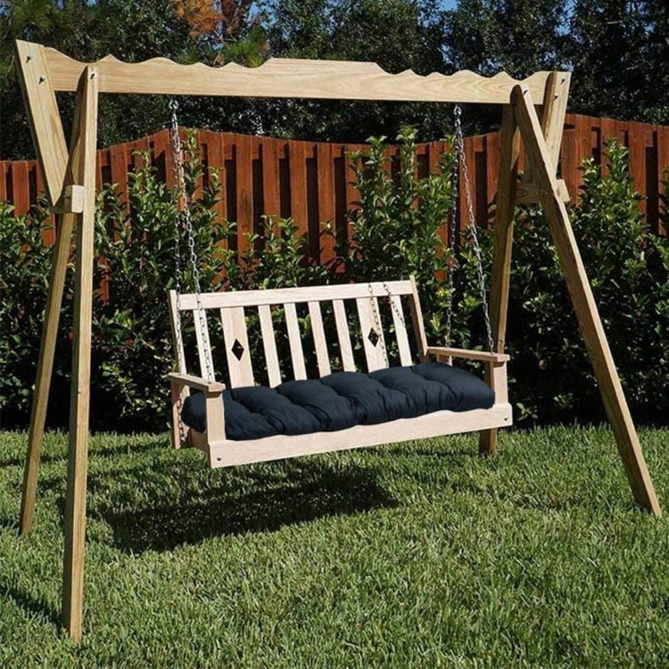 150x50x8cm Outdoor Bench Water-resistant Sunscreen Thickened Soft Cushion(Navy Blue)