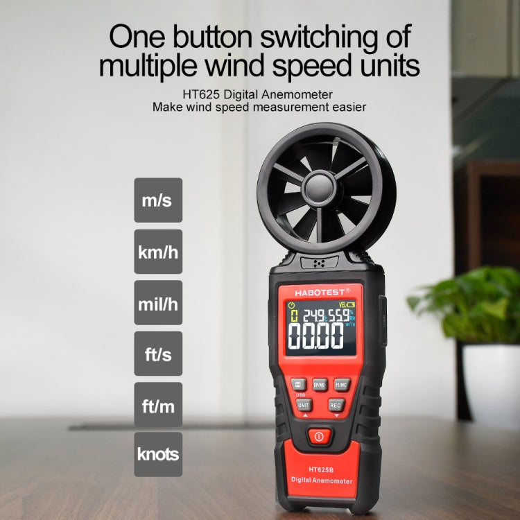 HABOTEST Handheld High-Precision Digital Anemometer With USB(HT625B)