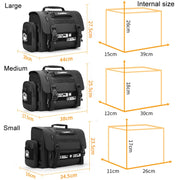 Cwatcun D115 Shoulder Crossbody Water-resistant Leather Film DSLR Camera Bag, Color: Black Medium