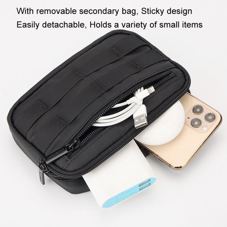 Cwatcun D115 Shoulder Crossbody Water-resistant Leather Film DSLR Camera Bag, Color: Black Large