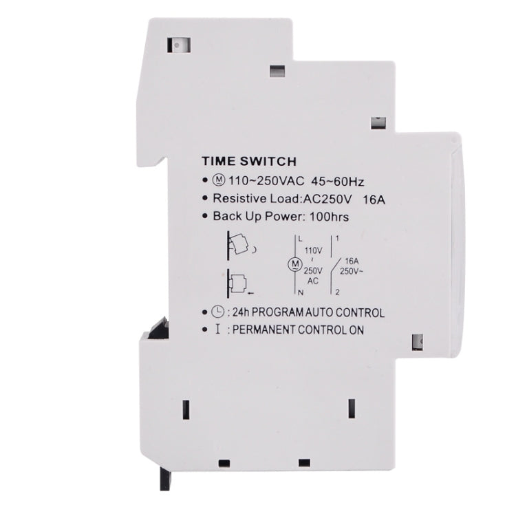 SINOTIMER  TM610C 110-250V 16A Quartz Mechanical Timer 24 Hours Programmable Din Rail Relay