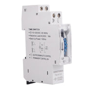 SINOTIMER  TM610C 110-250V 16A Quartz Mechanical Timer 24 Hours Programmable Din Rail Relay