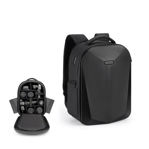 Cwatcun D108 Large Hard Shell Shoulder Camera Bag Water-resistant Shockproof Photography Pack