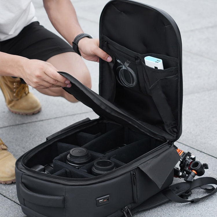 Cwatcun D108 Large Hard Shell Shoulder Camera Bag Water-resistant Shockproof Photography Pack