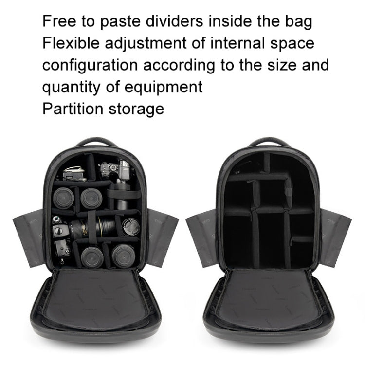 Cwatcun D108 Large Hard Shell Shoulder Camera Bag Water-resistant Shockproof Photography Pack