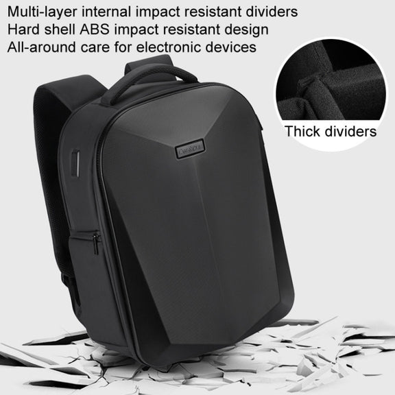Cwatcun D108 Large Hard Shell Shoulder Camera Bag Water-resistant Shockproof Photography Pack