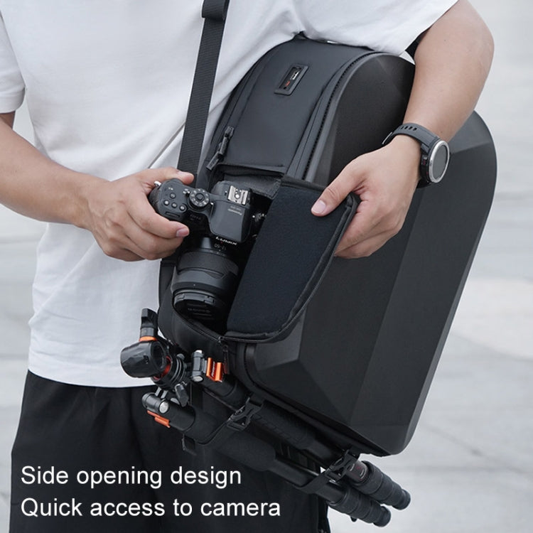 Cwatcun D108 Large Hard Shell Shoulder Camera Bag Water-resistant Shockproof Photography Pack