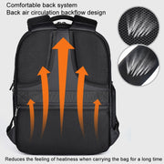 Cwatcun D108 Large Hard Shell Shoulder Camera Bag Water-resistant Shockproof Photography Pack