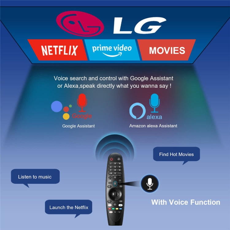 For LG TV Bluetooth Handheld Infrared Voice Multi-Function Remote Control(AKB75855501)