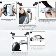 For Apple Vision Pro VR Headset Replaceable Elite Strap Comfort Adjustable Headband