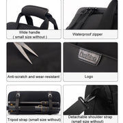 Cwatcun D109 Portable Casual Water-resistant Multi-Function Camera Storage Photography Bag, Color: Large Black