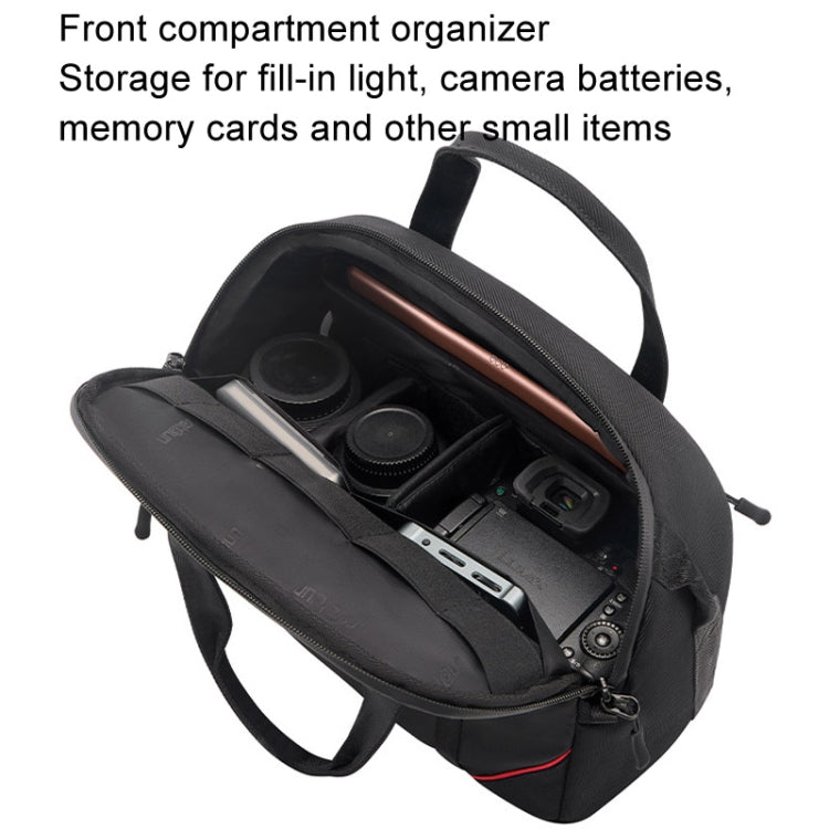 Cwatcun D109 Portable Casual Water-resistant Multi-Function Camera Storage Photography Bag, Color: Large Black