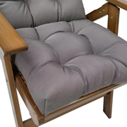 110x50cm Dome Water-resistant Sun-proof Garden Folding High Back Chair Cushions, Color: Dark Gray
