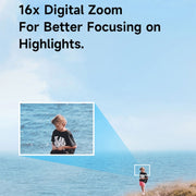 DC202L 2.8-Inch 4K HD 16X Zoom Photography Digital Camera Home SLR Camera, Color: Black EU Plug