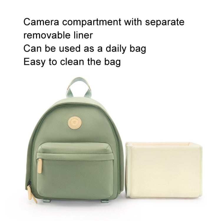 Cwatcun D125 Small Shoulder Camera Bag Casual Commuter DSLR Backpack(Green)
