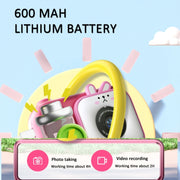 2.4 Inch IPS Screen 48MP Dual Lens Kids Digital Camera Mini Video Camera With 32G TF Card Blue Fox