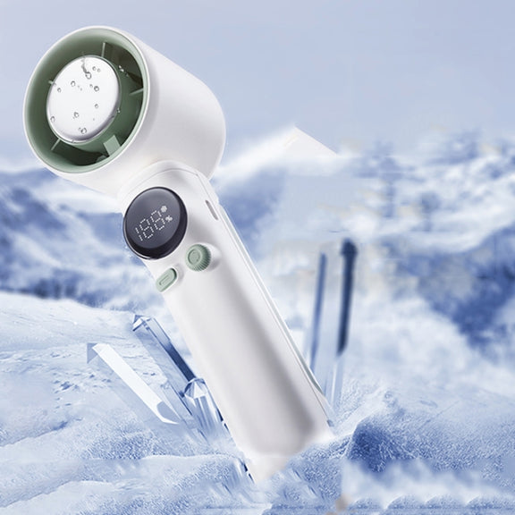 Turbo Handheld Small Fan Outdoor 100-speed Cooling Fan Built-in 4000 mAh Battery(Grey)