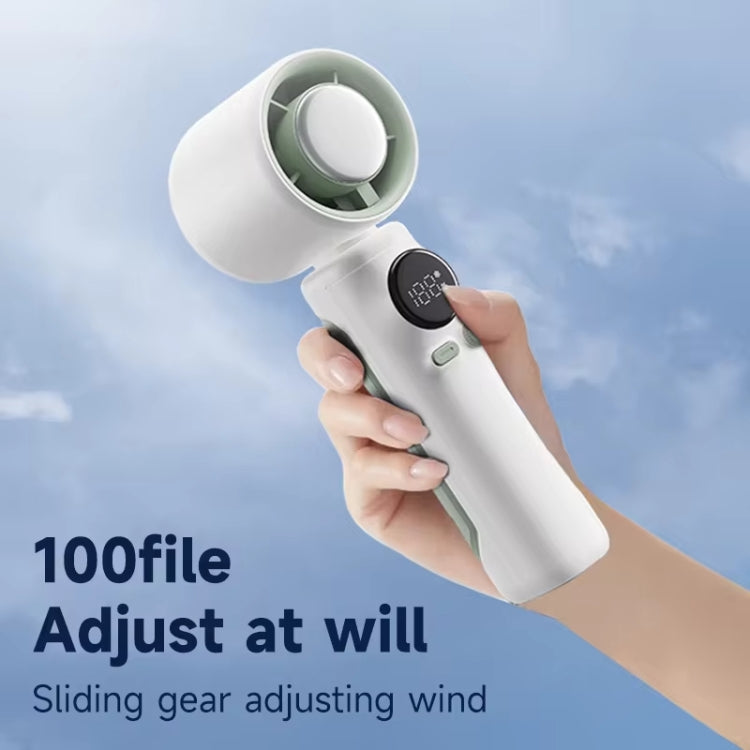 Turbo Handheld Small Fan Outdoor 100-speed Cooling Fan Built-in 4000 mAh Battery(Grey)