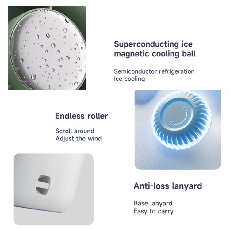 Turbo Handheld Small Fan Outdoor 100-speed Cooling Fan Built-in 4000 mAh Battery(Light Purple)