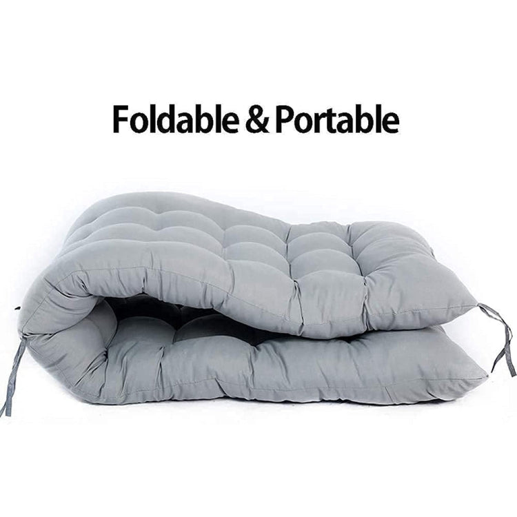 125x48x8cm Thickened Soft Home Recliner Cushions Garden Rocking Chair Cushions(Light Coffee)