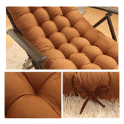155x48x8cm Thickened Soft Home Recliner Cushions Garden Rocking Chair Cushions(Grey)