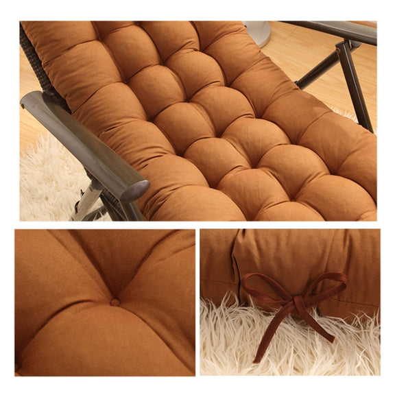 155x48x8cm Thickened Soft Home Recliner Cushions Garden Rocking Chair Cushions(Light Coffee)