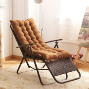 125x48x8cm Thickened Soft Home Recliner Cushions Garden Rocking Chair Cushions(Black)
