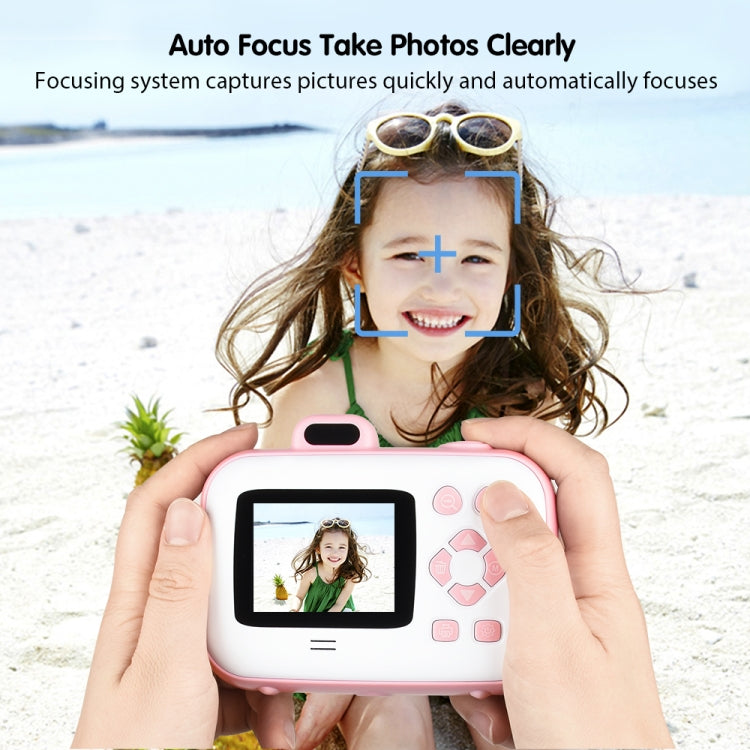 2.4-Inch Smart Digital Kids Thermal Printing Camera With Printing Paper, Color: 503J Pink Fixed Focus