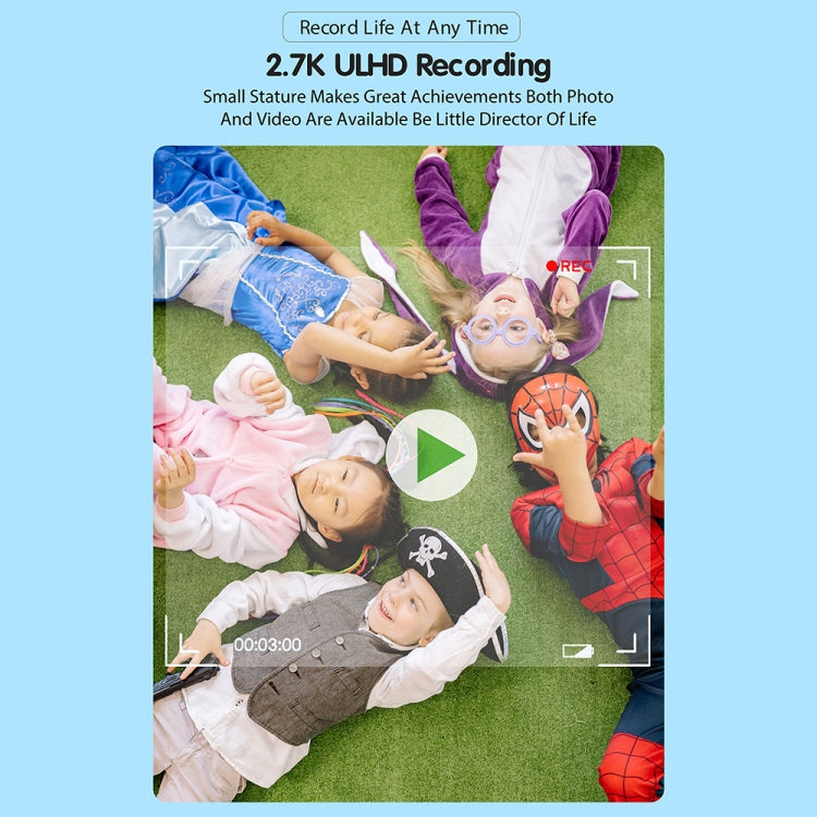 2.4-Inch Smart Digital Kids Thermal Printing Camera With Printing Paper, Color: 503J Blue Fixed Focus