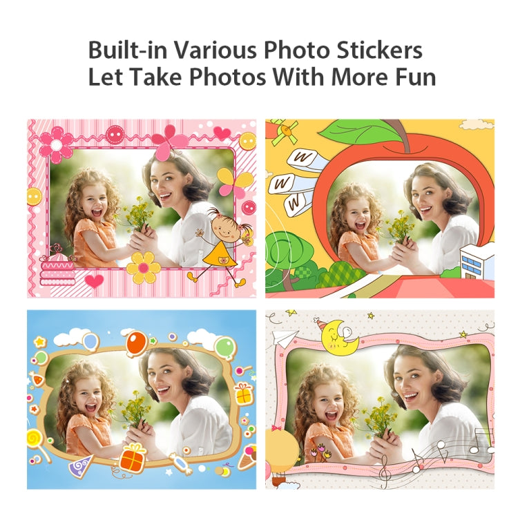 2.4-Inch Smart Digital Kids Thermal Printing Camera With Printing Paper, Color: 503J Blue Fixed Focus